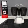 Bialetti Cafetière italienne Moka Mini-Induction 100 ml avec 2 tasses en inox noir - Pour plaque à induction