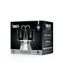 Bialetti Cafetière italienne Moka Mini-Induction 100 ml avec 2 tasses en inox noir - Pour plaque à induction