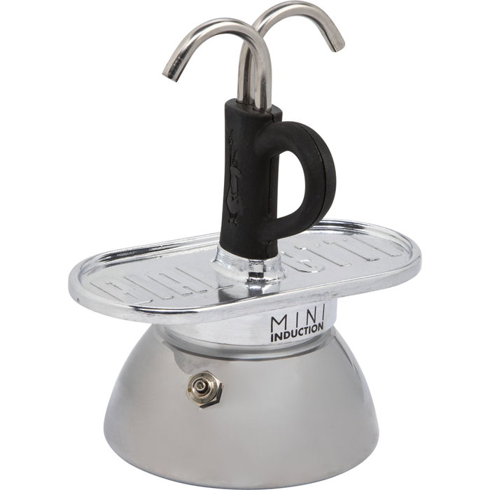 Bialetti Set cafetiere italienne Mini-Induction + 2 tasses - Inox / Noir Bialetti Set cafetiere italienne Mini-Induction + 2 tasses - Inox / Noir