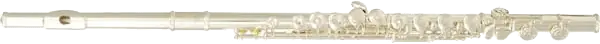 SML Fl400Re Flûte Traversière en Nickel Argenté avec Mécanisme Mi - Clés Ouvertes, Pied Do - Kit BG