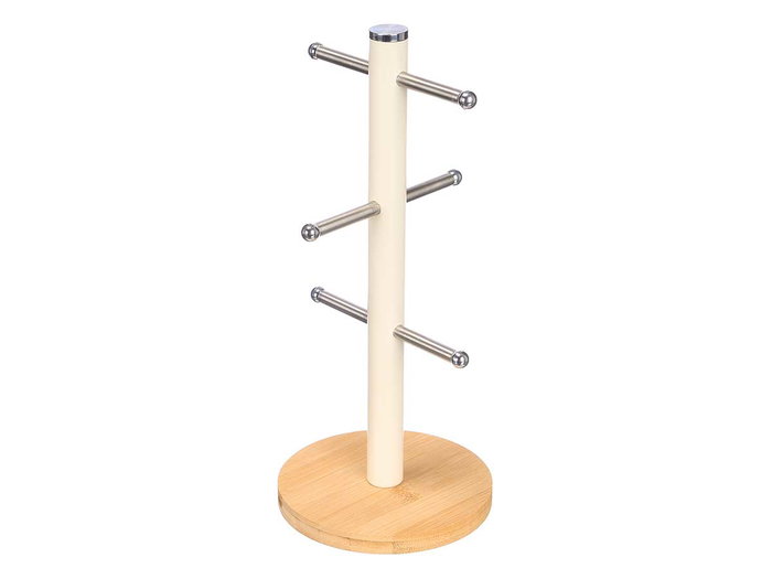 Kinvara Support à Tasses 6 pièces Base Bambou Crème 15x34x15 cm (Set de 12) Kinvara Support à Tasses 6 pièces Base Bambou Crème 15x34x15 cm (Set de 12)