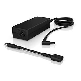 HP - Adaptateur secteur intelligent 90W avec connecteur à angle droit - Compatible avec les ordinateurs portables HP (clé de conversion 4.5mm/7.4mm incluse)