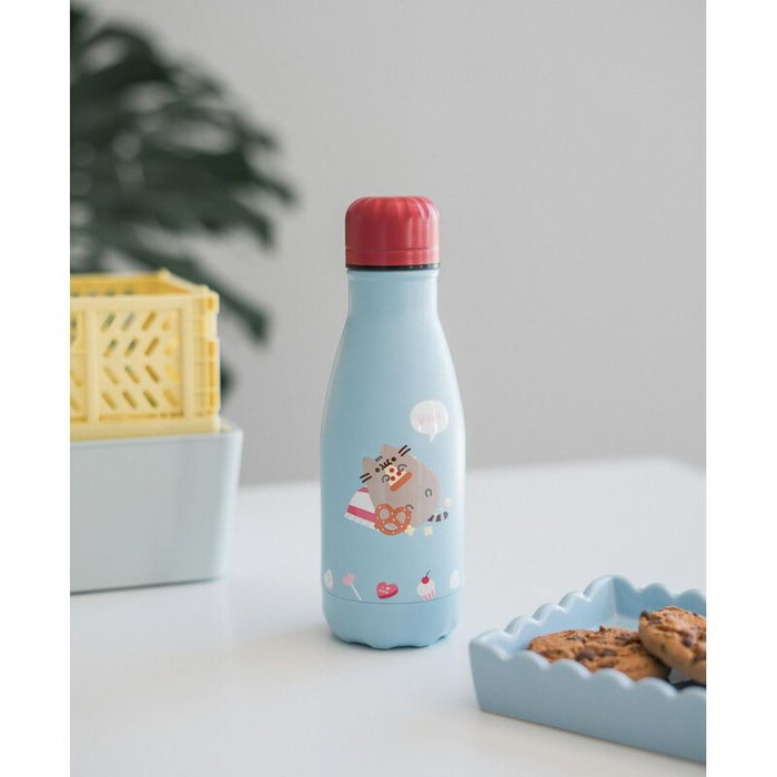Pusheen Gourde Isotherme en Acier Inoxidable Purrfect Love 260 ml avec Couvercle Étanche (20 cm)