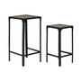 Home ESPRIT Jeu de 2 tables Noir Naturel