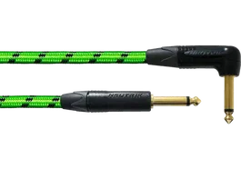 CORDIAL Câble d'instrument jack-jack acodé vert UV 6m