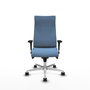 Piqueras Y Crespo Fauteuil Albacete Bleu Ciel avec Mécanisme Synchrone et Base Aluminium