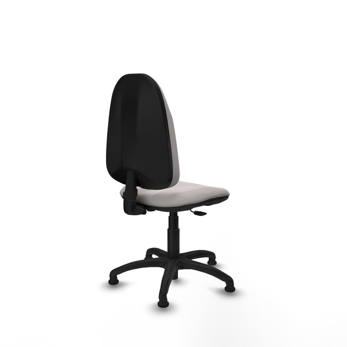 Chaise Algarra Contact permament de base Cuir écologique Blanc Structure polyamide noire Sans accoudoirs Sans appui-tête Patins de chaises