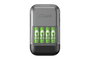 GP Charge 10 Chargeur Ultra-Rapide avec 4 Piles Rechargeables AA 1700mAh NiMH - Recharge en 10 Minutes, Mode Eco, Affichage LED, Compatible AA/AAA