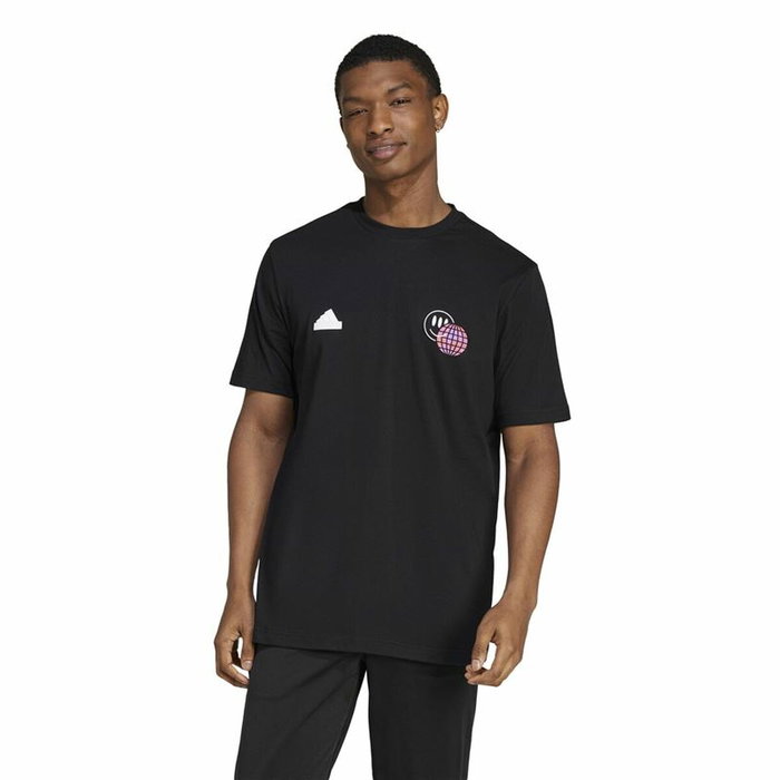 T-shirt à manches courtes homme Adidas House Of Tiro Summer Graphic Noir