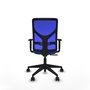 PIQUERAS Y CRESPO Chaise Motilla Synchro Bleu, Accoudoir 1D, Base pyramidale noire
