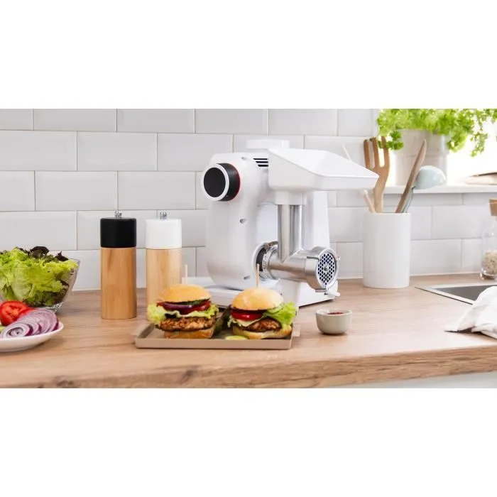 Bosch MUZS2FWW Hachoir à viande Blanc Acier satiné pour Kitchen Machine MUM Série 2 - Accessoire robot multifonction Bosch MUZS2FWW Hachoir à viande Blanc Acier satiné pour Kitchen Machine MUM Série 2 - Accessoire robot multifonction