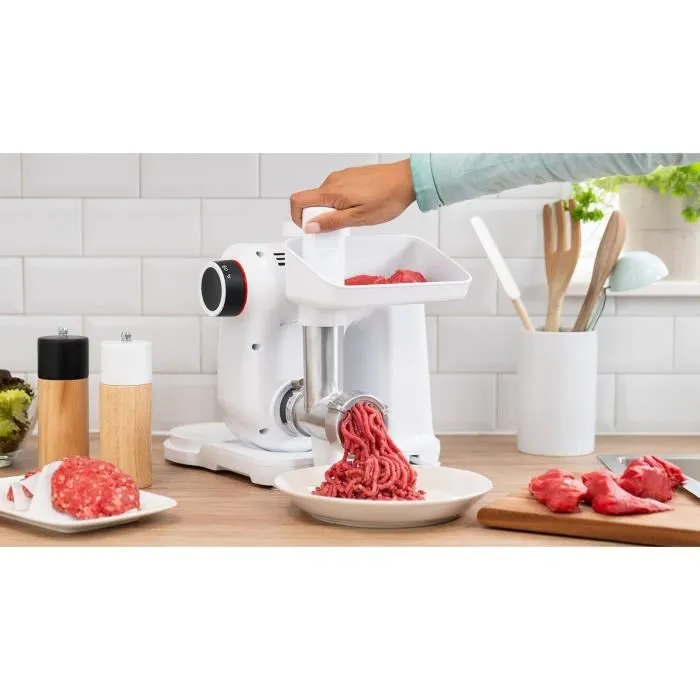 Bosch MUZS2FWW Hachoir à viande Blanc Acier satiné pour Kitchen Machine MUM Série 2 - Accessoire robot multifonction Bosch MUZS2FWW Hachoir à viande Blanc Acier satiné pour Kitchen Machine MUM Série 2 - Accessoire robot multifonction