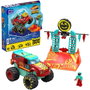 Mega Bloks - Piste Derby Monster Trucks Hng53 - Ensemble de Construction avec Camion, Rampes et Cible - Action de Démolition pour Enfants 5 Ans et Plus - Hot Wheels