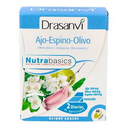 Drasanvi Nutrabasics Ajo-Espino-Olivo 60 perles Complément Alimentaire Cardiovasculaire
