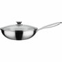 GSW Wok professionnel 32 cm en acier inoxydable avec couvercle
