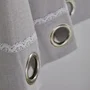 Today Rideau collection Charme - 100% Coton, Œillets Argentés, Finition Dentelle - 140 x 240 cm - Décoration Élégante et Raffinée