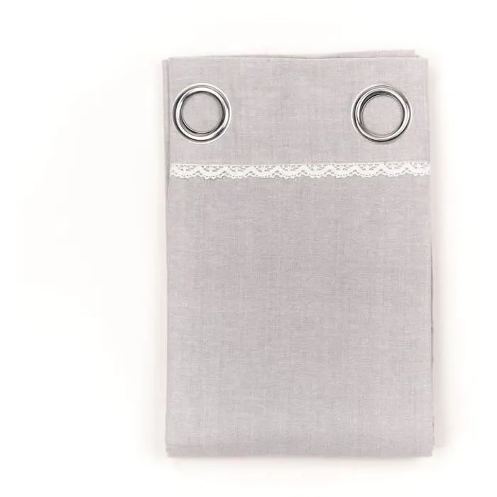 Today Rideau collection Charme - 100% Coton, Œillets Argentés, Finition Dentelle - 140 x 240 cm - Décoration Élégante et Raffinée Today Rideau collection Charme - 100% Coton, Œillets Argentés, Finition Dentelle - 140 x 240 cm - Décoration Élégante et Raffinée