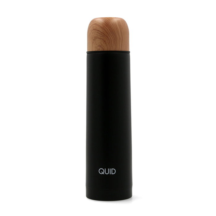 Quid Thermos Cocco Acier Inoxydable 1 L Noir Double Paroi Sans BPA 12h Chaud/Froid