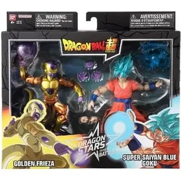 BANDAI Dragon Stars - Figurine Dragon Ball Super 17 cm Golden Freezer vs Super Saiyan Blue Goku, 16 points d'articulation, Pack de Combat