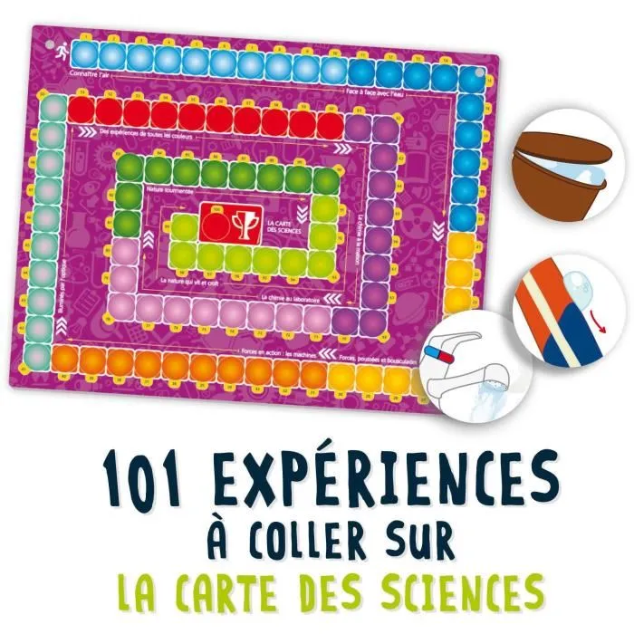Lisciani Giochi Kit Scientifique I'm a Genius 101 Expériences - Matériel et Manuel Inclus - Chimie Physique Biologie - Dès 8 ans