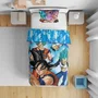 Dragon Ball Z Parure de lit licence officielle Son Goku vs Goku Rosé - Housse de couette 140x200 cm + Taie d'oreiller 63x63 cm - Microfibre