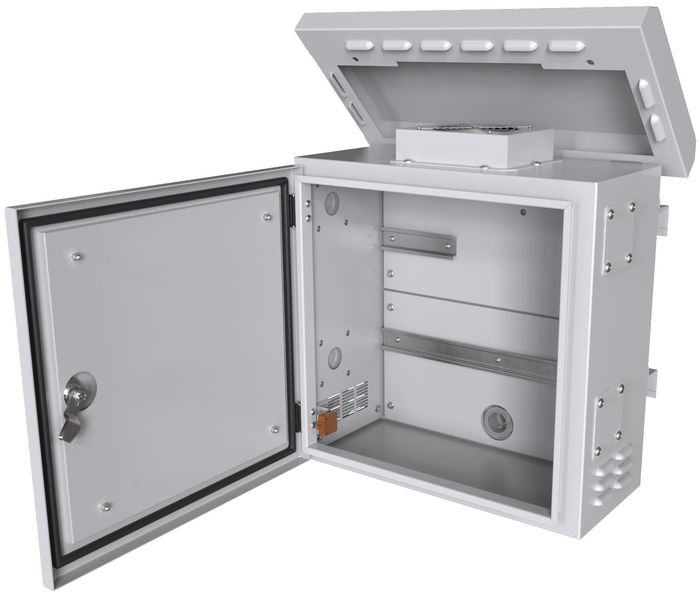 Lanview Mini Classic Armoire CCTV montée sur poteau pour 4 caméras Lanview Mini Classic Armoire CCTV montée sur poteau pour 4 caméras