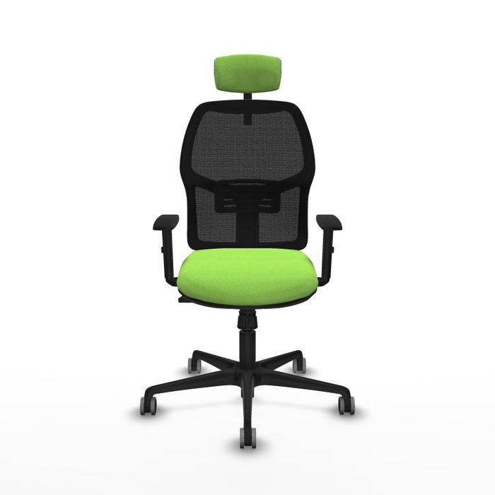 PIQUERAS Y CRESPO Chaise Alfera Synchro Vert pistache et Noir avec Appui-tête 2D et Accoudoirs 1D PIQUERAS Y CRESPO Chaise Alfera Synchro Vert pistache et Noir avec Appui-tête 2D et Accoudoirs 1D