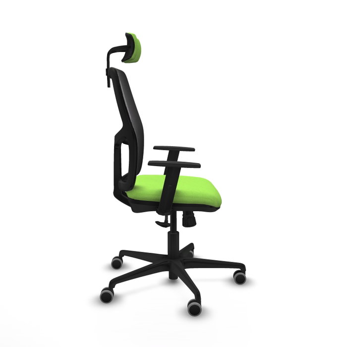 PIQUERAS Y CRESPO Chaise Alfera Synchro Vert pistache et Noir avec Appui-tête 2D et Accoudoirs 1D PIQUERAS Y CRESPO Chaise Alfera Synchro Vert pistache et Noir avec Appui-tête 2D et Accoudoirs 1D