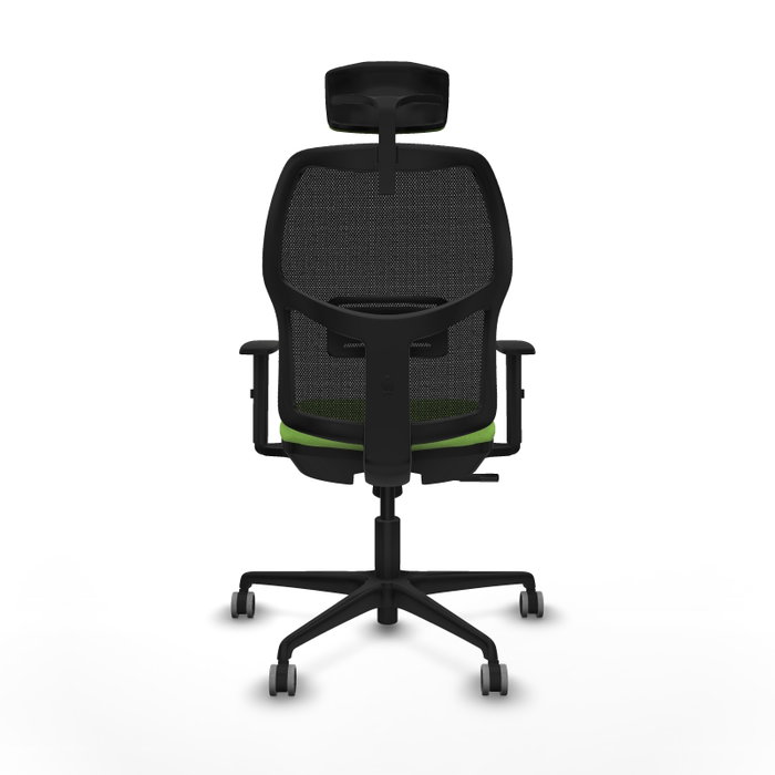 PIQUERAS Y CRESPO Chaise Alfera Synchro Vert pistache et Noir avec Appui-tête 2D et Accoudoirs 1D PIQUERAS Y CRESPO Chaise Alfera Synchro Vert pistache et Noir avec Appui-tête 2D et Accoudoirs 1D