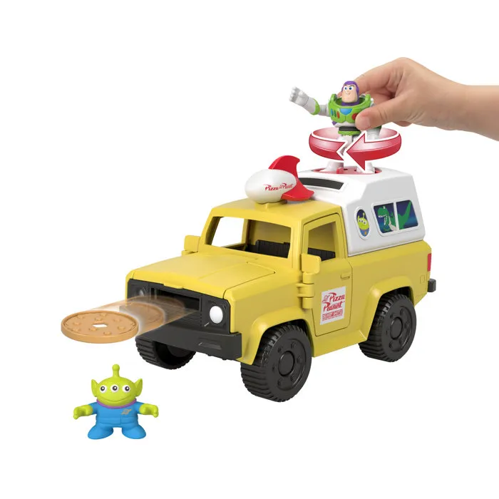 Imaginext Camion lanceur de disques Pizza Planet avec figurines alien et Buzz l'éclair