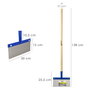 WOLFPACK LINEA PROFESIONAL Rascador Techos / Suelos 300x150 mm avec Manche Bois 1200 mm