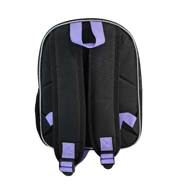 Toybags Mochila Sac à dos préscolaire 3D Kuromi avec poche latérale, intérieur entièrement doublé - 10 x 21 x 8 cm