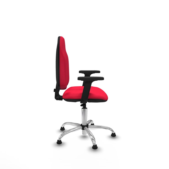 PIQUERAS Y CRESPO Chaise de bureau Algarra, Tissu Rouge, Accoudoirs 2D PIQUERAS Y CRESPO Chaise de bureau Algarra, Tissu Rouge, Accoudoirs 2D