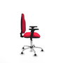PIQUERAS Y CRESPO Chaise de bureau Algarra, Tissu Rouge, Accoudoirs 2D