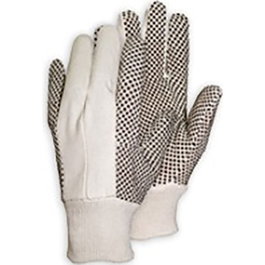 JOVIT Gants en coton avec motif à pois et revêtement PVC
