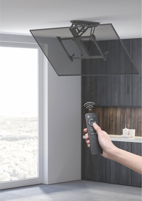 Equip Support de Plafond Motorisé Écran 32-70 Pouces, Télécommande RF Incluse, Charge max 35kg, VESA 600x400, Abattable