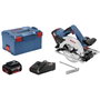 Bosch Professional GKS 18V-57 G Scie circulaire sans fil avec 2 batteries 4,0 Ah, chargeur GAL 18V-40 et L-BOXX