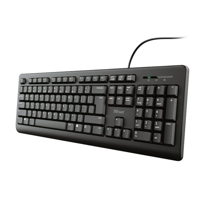 Clavier Trust 23880 Noir Anglais EEUU QWERTY Clavier Trust 23880 Noir Anglais EEUU QWERTY