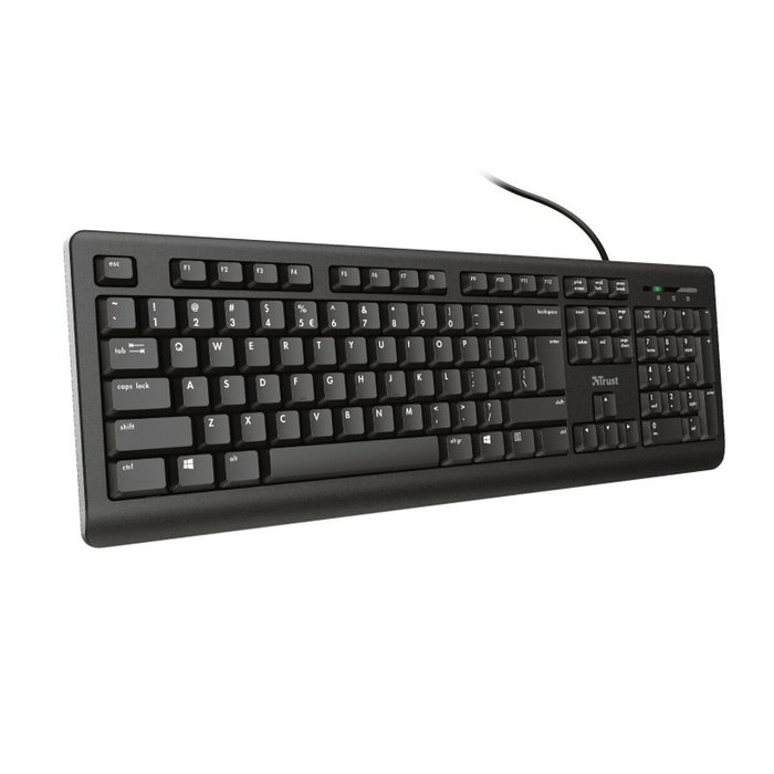 Clavier Trust 23880 Noir Anglais EEUU QWERTY Clavier Trust 23880 Noir Anglais EEUU QWERTY