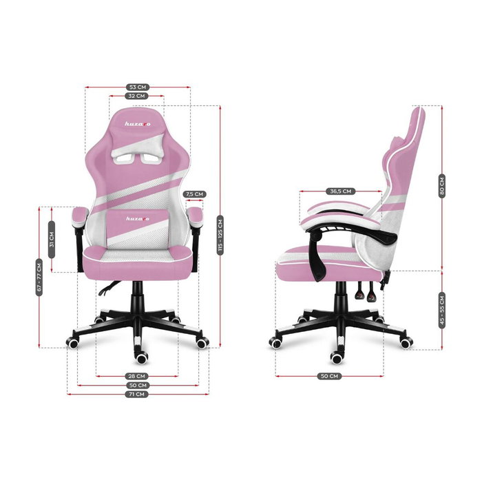 Huzaro Chaise de jeu HZ-Force 4.4 Pink Mesh