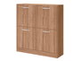 GIFTDECOR Zapatero Madera 2 Pisos 4 Puertas - Naturel