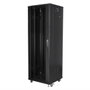Lanberg FF01-6637-12B, Armoire Rack 19 Pouces 37U 600x600 mm, Fermé, Noir, Rack Indépendant avec Porte Verre