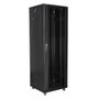 Lanberg FF01-6637-12B, Armoire Rack 19 Pouces 37U 600x600 mm, Fermé, Noir, Rack Indépendant avec Porte Verre