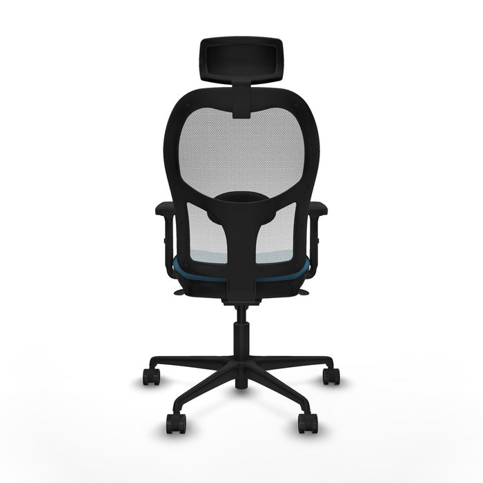 Piqueras y Crespo Chaise de Bureau avec Appui-tête 2D036N2 Blanc Vert pétrole