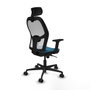 Piqueras y Crespo Chaise de Bureau avec Appui-tête 2D036N2 Blanc Vert pétrole