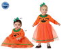 Autre Déguisement Halloween Citrouille pour Fille Bébé 12-24 Mois - Robe Orange en Polyester - Référence Disfraz Calabaza Niña Bebé