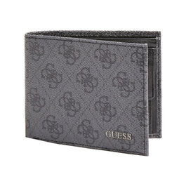 Guess Portefeuille pour Homme Vezzola en Textile Noir Modèle SMVEZZPOL22 - Petit Format