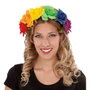 My Other Me - Diadème fleurs arc-en-ciel taille unique - Accessoire cheveux multicolore - Polyester/PVC - Pour adulte
