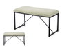 Giftdecor Banco Borreguito Vert en Métal et Tissu 81 x 42 x 38 cm