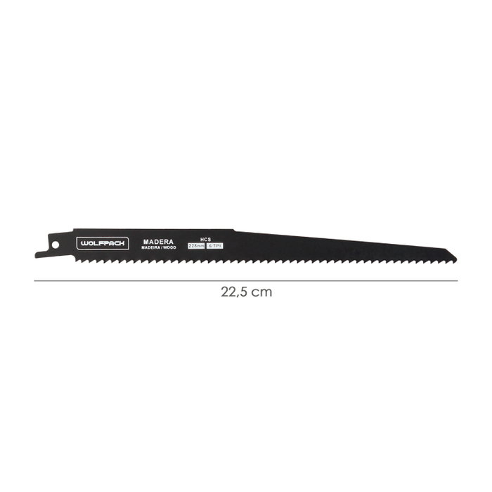 WOLFPACK LINEA PROFESIONAL Lames de scie sabre pour bois 228mm 6T - 5 pièces